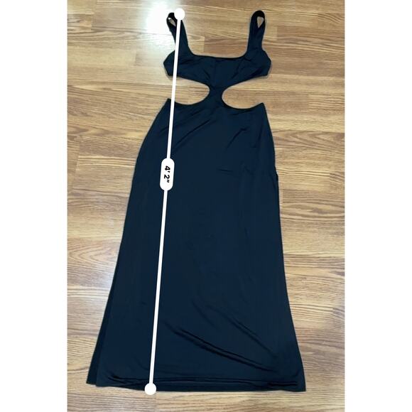 AGENT PROVOCATEUR Black & Gold cut out midi Christiana Cover Up Dress 6 - Picture 7 of 13